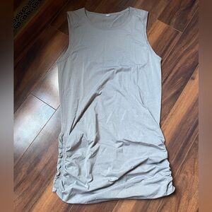 Lululemon In the Flow Ruched Gray Dress